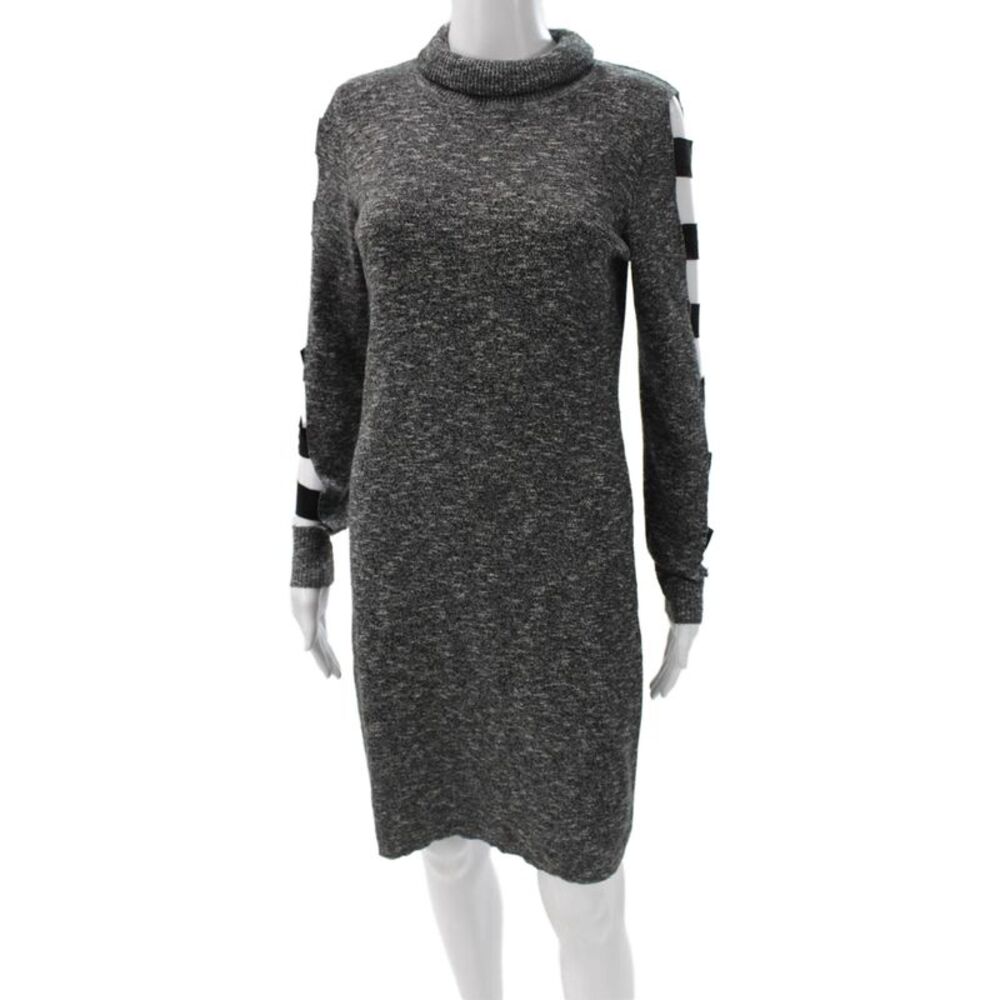 Love Scarlett Womens Sweater Dress Gray Turtleneck Long Sleeve Size S